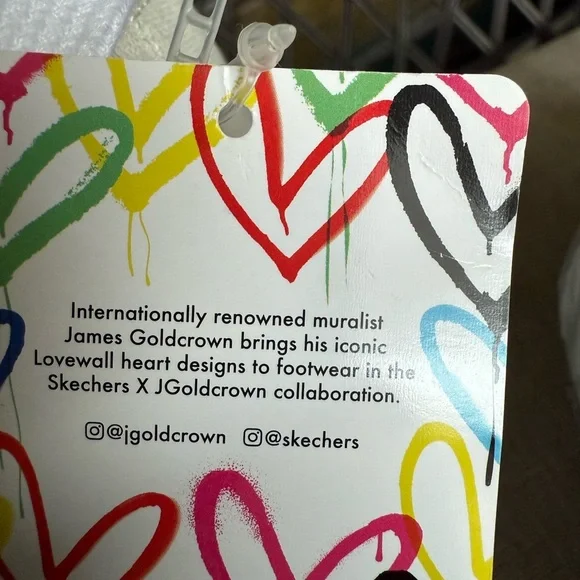 Skechers White High-Top Sneakers with Multicolor Accents - Picture 6 of 11